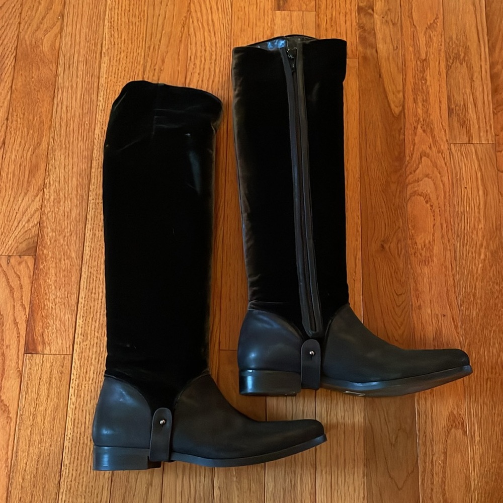 JENNI KAYNE Velvet & Leather riding boots